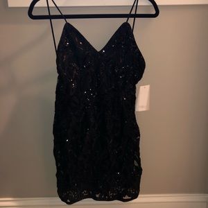 Black sequin dress